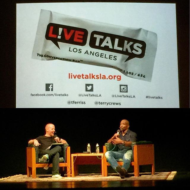Epic #lifetalks with Tim Ferriss & Terry Crews at @livetalksla! #livetalks - from Instagram