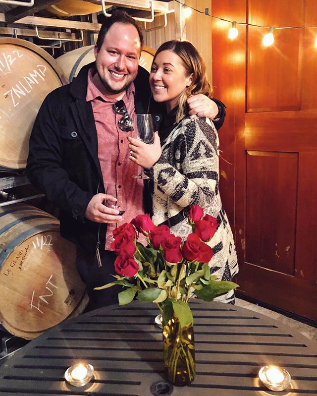 she said “is this a joke?” and then she said yes. excited to spend a lifetime joking around with this crazy girl! @cline22 @fontanellawine - from Instagram